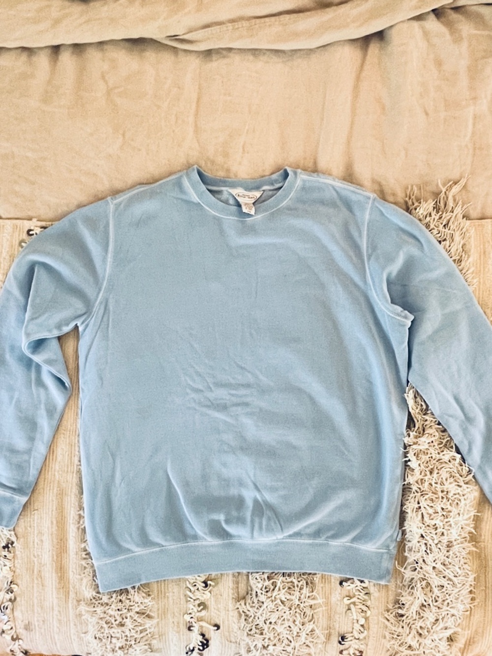 Northern Reflections Crewneck 100% Cotton Light Blue Crewneck Sweatshirt Medium
